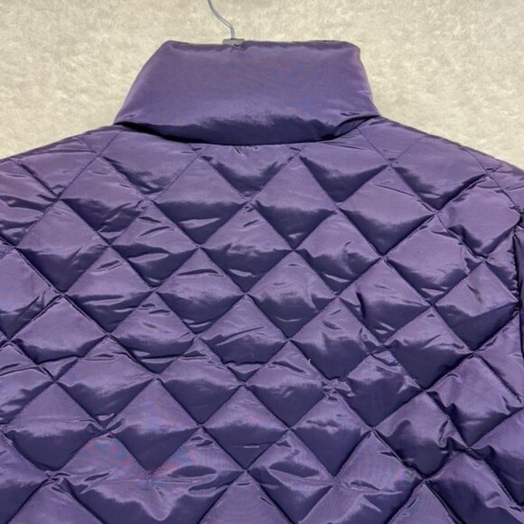 GUESS Quilted Down Puffer Jacket Womens Small Purple Coat Winter Mountains - Picture 9 of 9